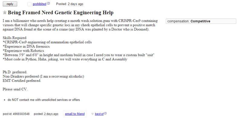 Illustration for article titled Tony Stark might be recruiting on Craigslist